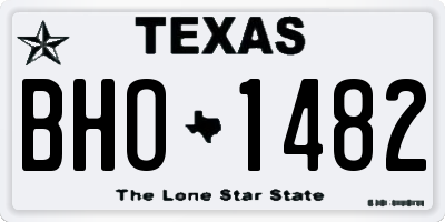 TX license plate BHO1482