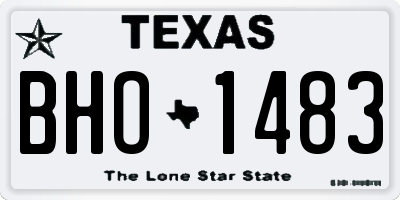 TX license plate BHO1483