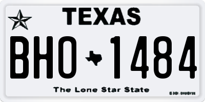 TX license plate BHO1484