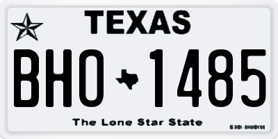 TX license plate BHO1485