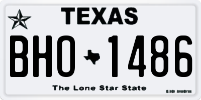 TX license plate BHO1486