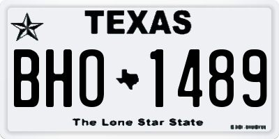 TX license plate BHO1489