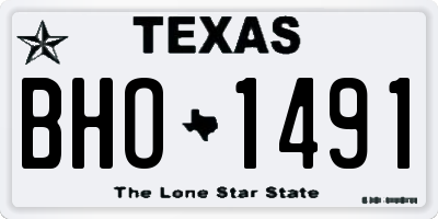 TX license plate BHO1491