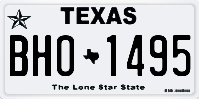 TX license plate BHO1495