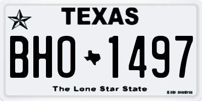 TX license plate BHO1497