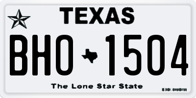 TX license plate BHO1504