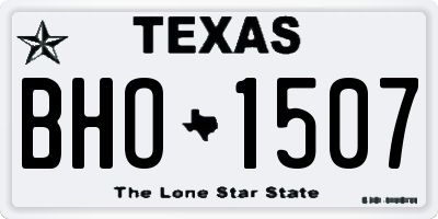 TX license plate BHO1507
