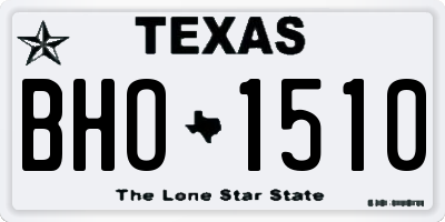 TX license plate BHO1510