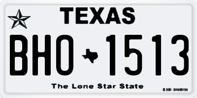 TX license plate BHO1513