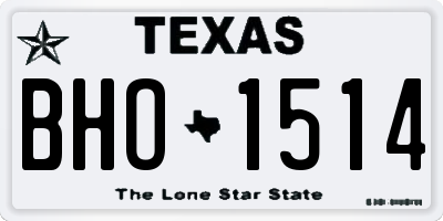 TX license plate BHO1514