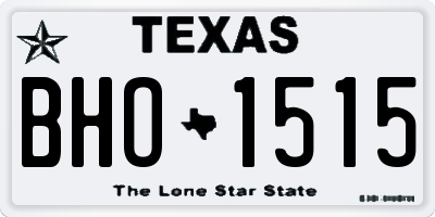 TX license plate BHO1515
