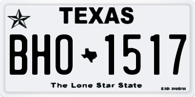 TX license plate BHO1517