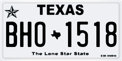 TX license plate BHO1518