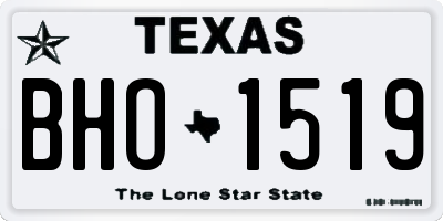 TX license plate BHO1519