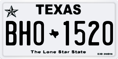TX license plate BHO1520