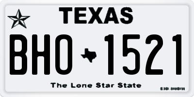 TX license plate BHO1521