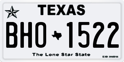 TX license plate BHO1522