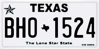 TX license plate BHO1524