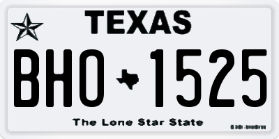 TX license plate BHO1525