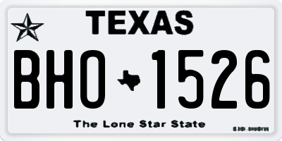 TX license plate BHO1526