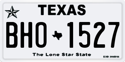 TX license plate BHO1527