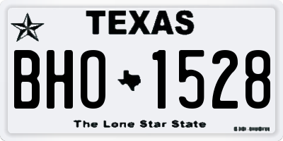 TX license plate BHO1528