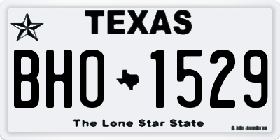 TX license plate BHO1529