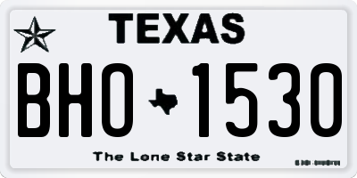 TX license plate BHO1530