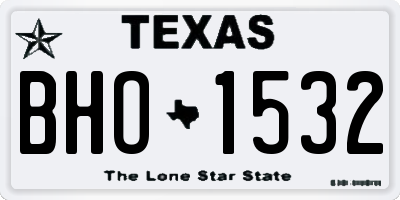TX license plate BHO1532