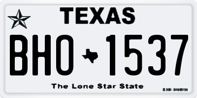 TX license plate BHO1537