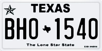 TX license plate BHO1540