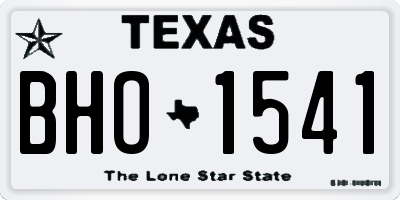 TX license plate BHO1541
