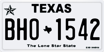 TX license plate BHO1542