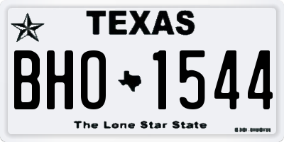 TX license plate BHO1544