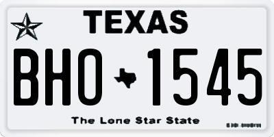 TX license plate BHO1545