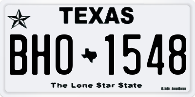 TX license plate BHO1548