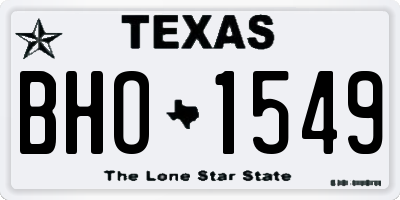 TX license plate BHO1549