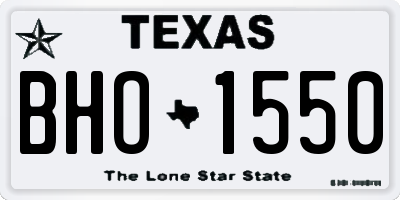 TX license plate BHO1550