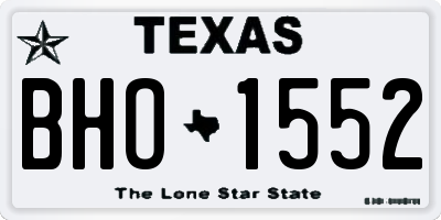 TX license plate BHO1552