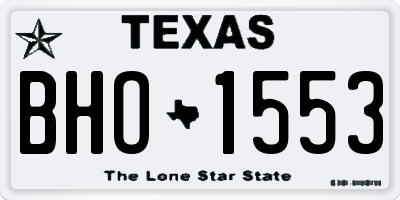 TX license plate BHO1553