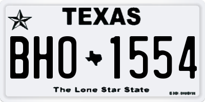 TX license plate BHO1554