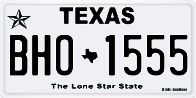 TX license plate BHO1555