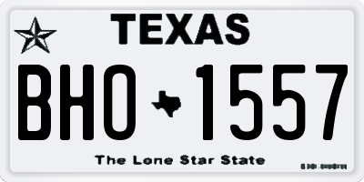 TX license plate BHO1557