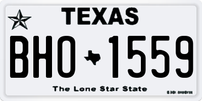 TX license plate BHO1559