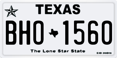 TX license plate BHO1560