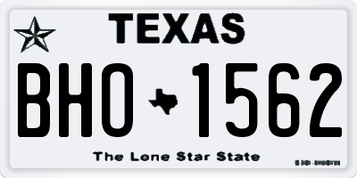 TX license plate BHO1562