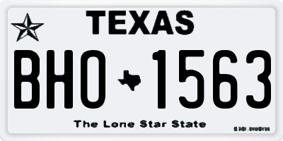 TX license plate BHO1563
