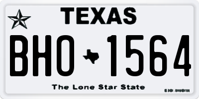 TX license plate BHO1564