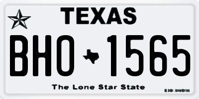 TX license plate BHO1565