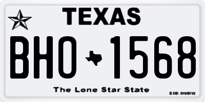 TX license plate BHO1568